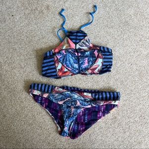 Maaji High Neck Bikini Top + Bikini Bottoms